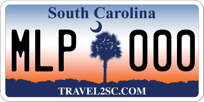 SC license plate MLP000