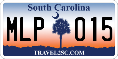 SC license plate MLP015