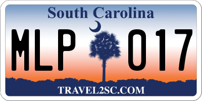 SC license plate MLP017