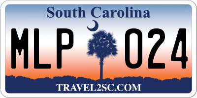 SC license plate MLP024