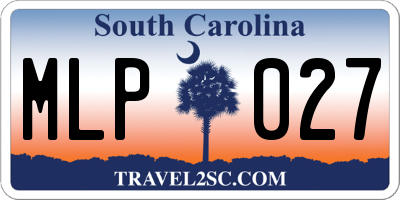 SC license plate MLP027
