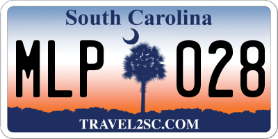 SC license plate MLP028