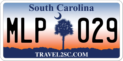 SC license plate MLP029