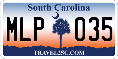 SC license plate MLP035