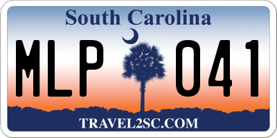 SC license plate MLP041
