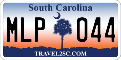 SC license plate MLP044