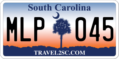 SC license plate MLP045
