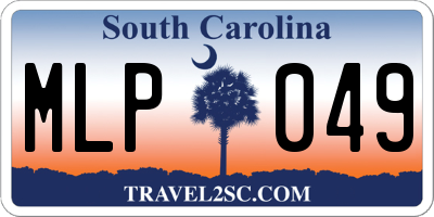 SC license plate MLP049
