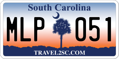 SC license plate MLP051