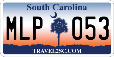 SC license plate MLP053