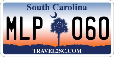 SC license plate MLP060
