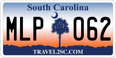 SC license plate MLP062
