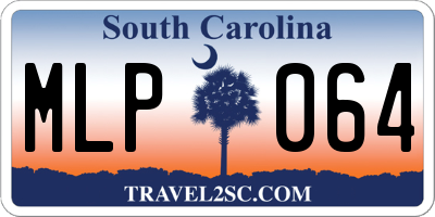 SC license plate MLP064