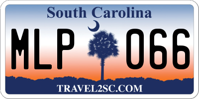 SC license plate MLP066
