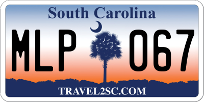 SC license plate MLP067