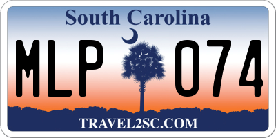 SC license plate MLP074