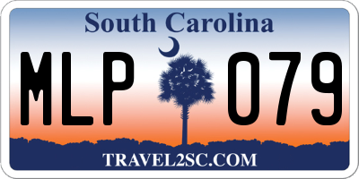 SC license plate MLP079