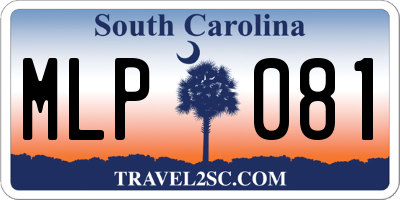 SC license plate MLP081