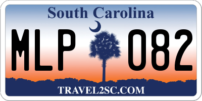 SC license plate MLP082