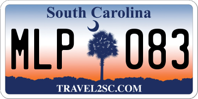 SC license plate MLP083