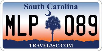 SC license plate MLP089