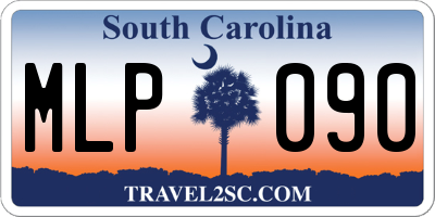 SC license plate MLP090