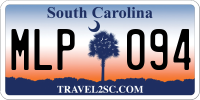 SC license plate MLP094