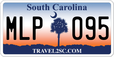 SC license plate MLP095