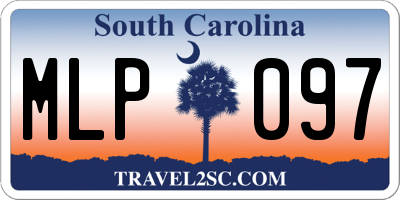 SC license plate MLP097