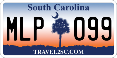 SC license plate MLP099