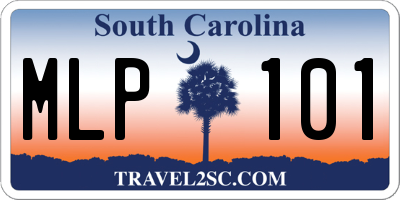 SC license plate MLP101