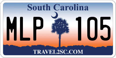 SC license plate MLP105