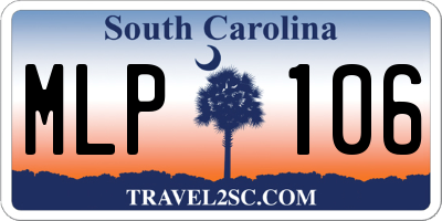 SC license plate MLP106