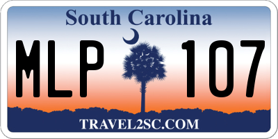 SC license plate MLP107