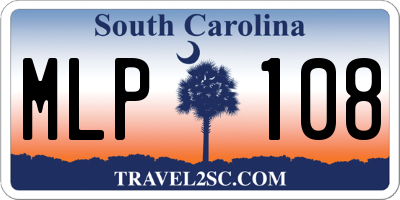 SC license plate MLP108