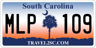 SC license plate MLP109