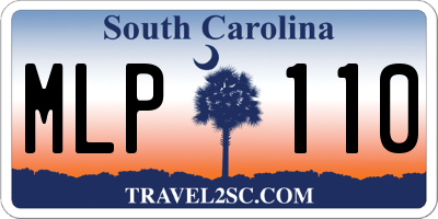 SC license plate MLP110