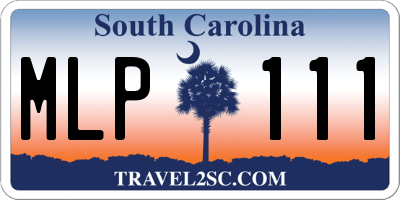 SC license plate MLP111
