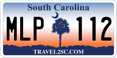 SC license plate MLP112