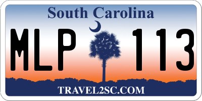 SC license plate MLP113