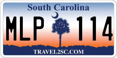 SC license plate MLP114
