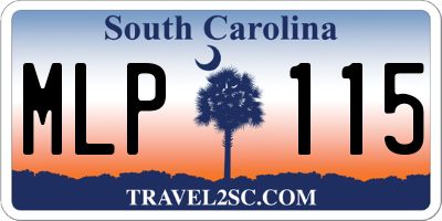 SC license plate MLP115