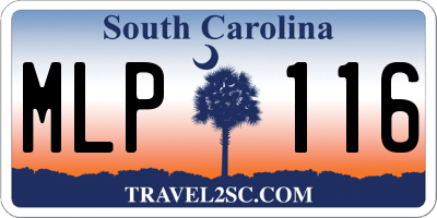 SC license plate MLP116