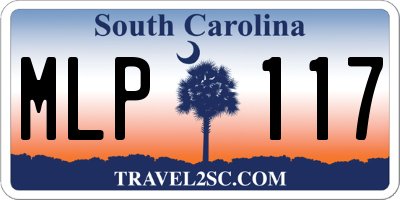 SC license plate MLP117