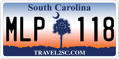 SC license plate MLP118