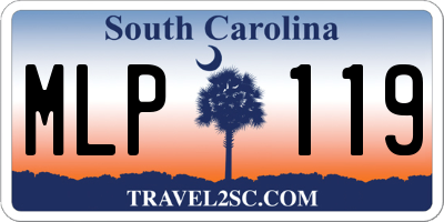 SC license plate MLP119