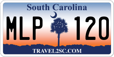 SC license plate MLP120