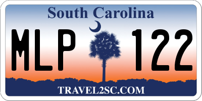 SC license plate MLP122
