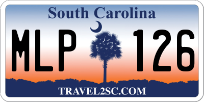 SC license plate MLP126