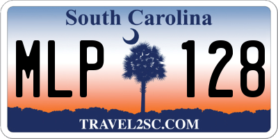 SC license plate MLP128